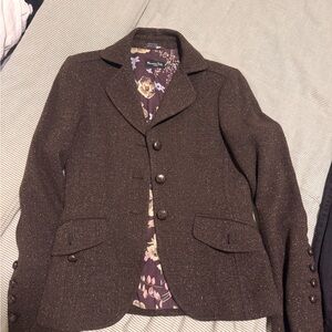 Massimo Dutti Espresso Brown Women's Blazer